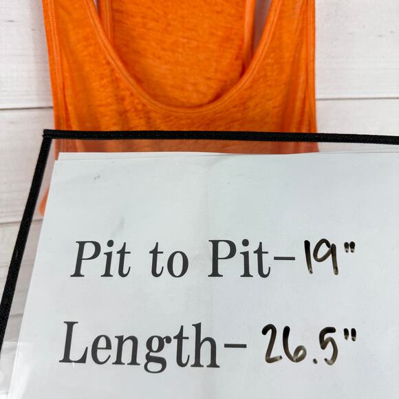 GAP‎ Orange Racerback Tank Top Burnout Tee Size M Womens - Picture 5 of 5